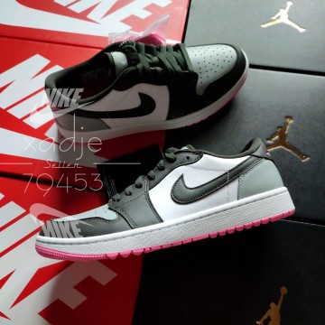 新品 正規品 NIKE ナイキ AIR JORDAN 1 LOW G エアジョーダン 1 ロー ゴルフ セコイヤ グレー ピンク 白 定価20020円 箱付き 26.5cm US8.5