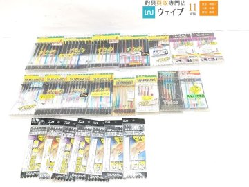 ヤマシタ イカ釣 プロサビキ ピッカピカ針・たまご針・キラッと針、ダイワ 快適イカリーダー 快適直結プラスリーダー SV 等 22点