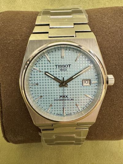 TISSOT PRX パワーマティック80 アイスブルー文字盤 自動巻き 腕時計