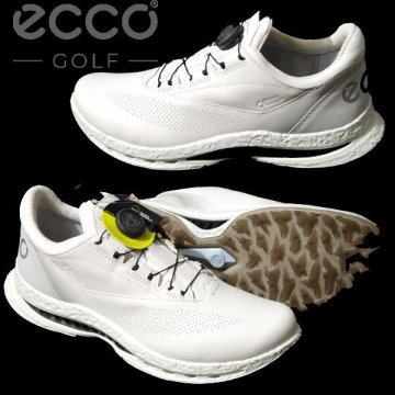 新品1円～★定価4.9万 ECCO エコー ゴルフ Golf Biom C5 Men メンズ レザーGore-Tex ゴルフシューズ EU42 26.0cm 白 ゴアテックス◆1753◆