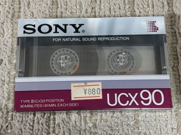 【未開封】 SONY UCX 90 ハイポジション カセットテープ TYPE II ソニー 90分 昭和レトロ 1円スタート 当時物 1本