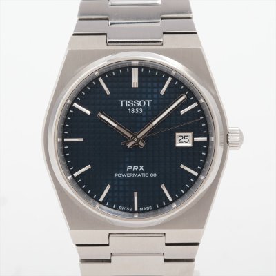 ■ 1円～ 中古品 参定11.8万円 ■ ティソ ■ PRX パワーマティック80 40mm T137.407.11.041.00 ■ 自動巻き ブルー シルバー メンズ TISSOT