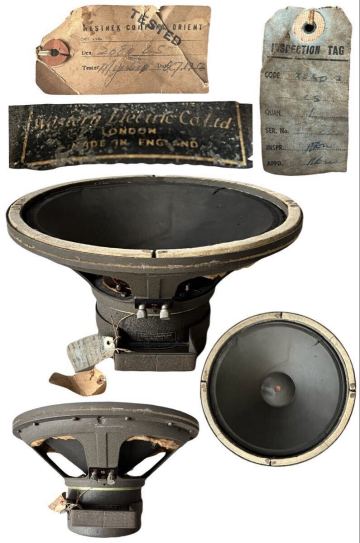 【鶴】動作未確認 Western Electric ウエスタンエレクトリック WE ロンドン Westrex 2080-A ウーファー 1本 1950年代製タグ2種付 B243