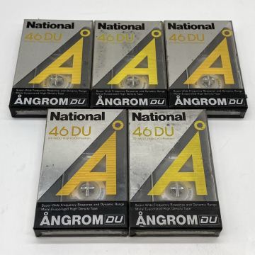 【9W65】1円スタート National ANGROM 46DU 5点 High POSITION ナショナル Aオングローム ハイポジション カセットテープ 松下電器産業会社