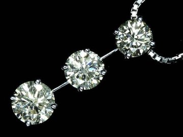 IGM19484S【1円～】新品【RK宝石】《DIAMOND》極上イエローダイヤモンド 特大3石 総計3.347ct Pt900 K18WG 超高級 トリロジー ネックレス