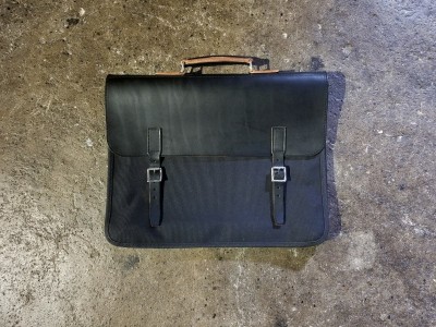 COMME des GARCONS HOMME 90s レザー切替ブリーフケース vintage 1990s 80s 1980s コムデギャルソンオム