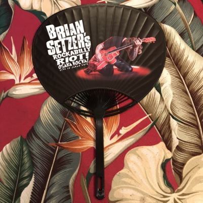 BRIAN SETZER ROCKABILLY RIOT OSAKA ROCKA! LIVE IN JAPAN 未使用 うちわ STRAY CATS ロカビリー ストレイキャッツ