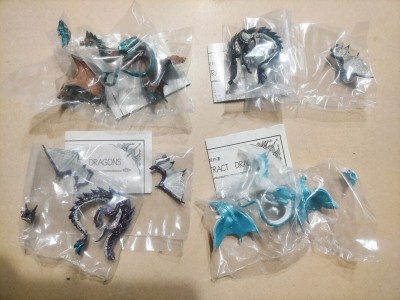 送料込　指乗せドラゴン BOX版 SO-TA 全4種 コンプリート セット　フィギュア ワイバーン 紫源 茄子 雪影 翡翠　指乗りドラゴン