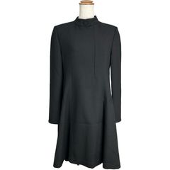 フェンディ FENDI スタンドカラーウールワンピース FDC955 ブラック ウール レディース ワンピース