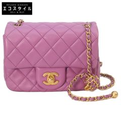 CHANEL　シャネル　AS1786 パールクラッシュ ココボール ラベンダー ラム ゴールド金具 ミニマトラッセ17