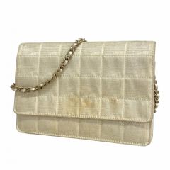 シャネル(Chanel) シャネル 財布・ショルダーウォレット ニュートラベル ナイロン シルバー レディース