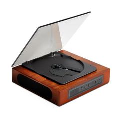 CDプレーヤー Bluetooth5.1受信&送信 ポータブル レトロ スピーカー内蔵 ステレオ 木製の環境に優しいシェル CDプレイヤー 2600mAh充電式 卓上置き 多機能 USB/光ケーブル対応/AUX リモコン付き ノイズリダクショ 8a40402b